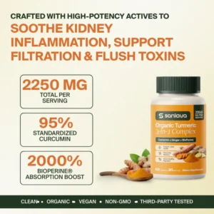 Sanlava Organic Turmeric 2250mg 3-in-1 Complex