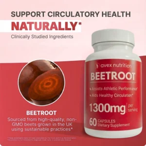 Avex Nutrition Premium Beetroot Capsules To Support Natural Energy & Vitality