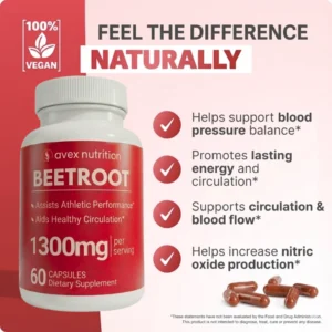 Avex Nutrition Premium Beetroot Capsules To Support Natural Energy & Vitality