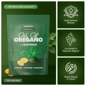 Nutrivara Oregano Oil with Black Seed Oil Softgels