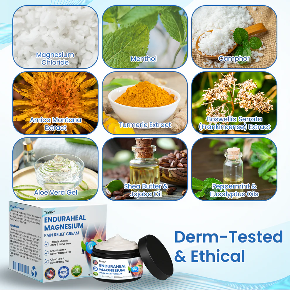 Timilk® EnduraHeal Magnesium Pain Relief Cream