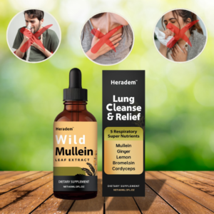 Heradem™ Mullein Lung Drops | Removes 87% of Lung Mucus in 5 Days - Breathe Freely and Effortlessly Again