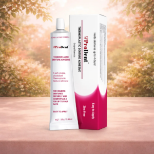 ProDent™ Denture Adhesive & Fixative | Secures 95% of Dentures Firmly and Helps Prevent Irritation for a Worry-Free Smile in Just 7 Days