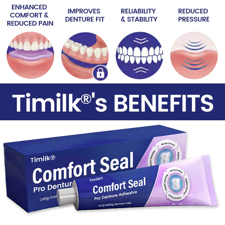 Timilk® Comfort Seal Pro Denture Adhesive