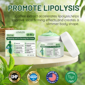 LOVILDS®10-IN-1,Moringa-Slimming and Fat-Burning Hot Cream
