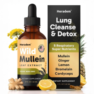 Heradem™ Mullein Lung Drops | Removes 87% of Lung Mucus in 5 Days - Breathe Freely and Effortlessly Again