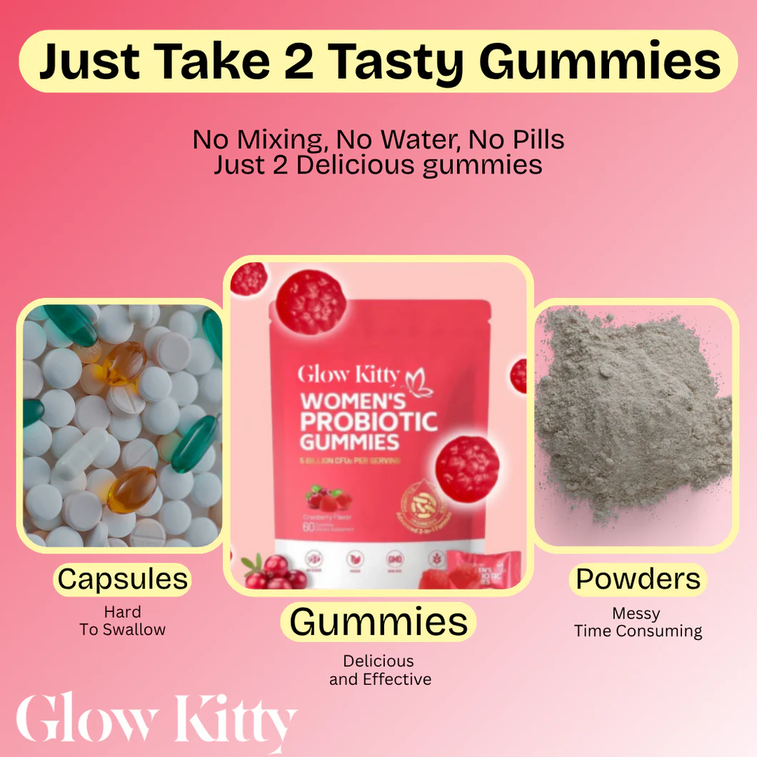 Glow Kitty™ Cranberry Probiotic Gummies