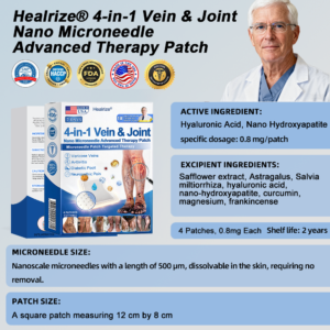 Healrize® 4-in-1 Vein & Joint Nano Microneedle Advanced Therapy Patch