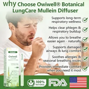 Owiwell Botanical LungCare Mullein Diffuser