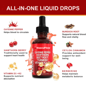 VascuFlow™ Liquid Drops | Boost circulation, energy, and vitality in just 5 days!