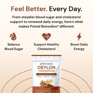Primal Remedies Ceylon Cinnamon 7200mg equivalent with MCT Oil