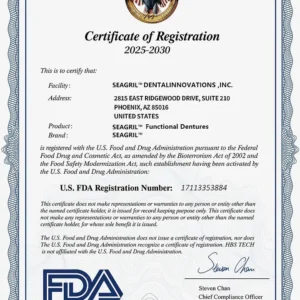 SEAGRIL™ Custom-Fit Full Functional Dentures Make you more confident-Made in the USA