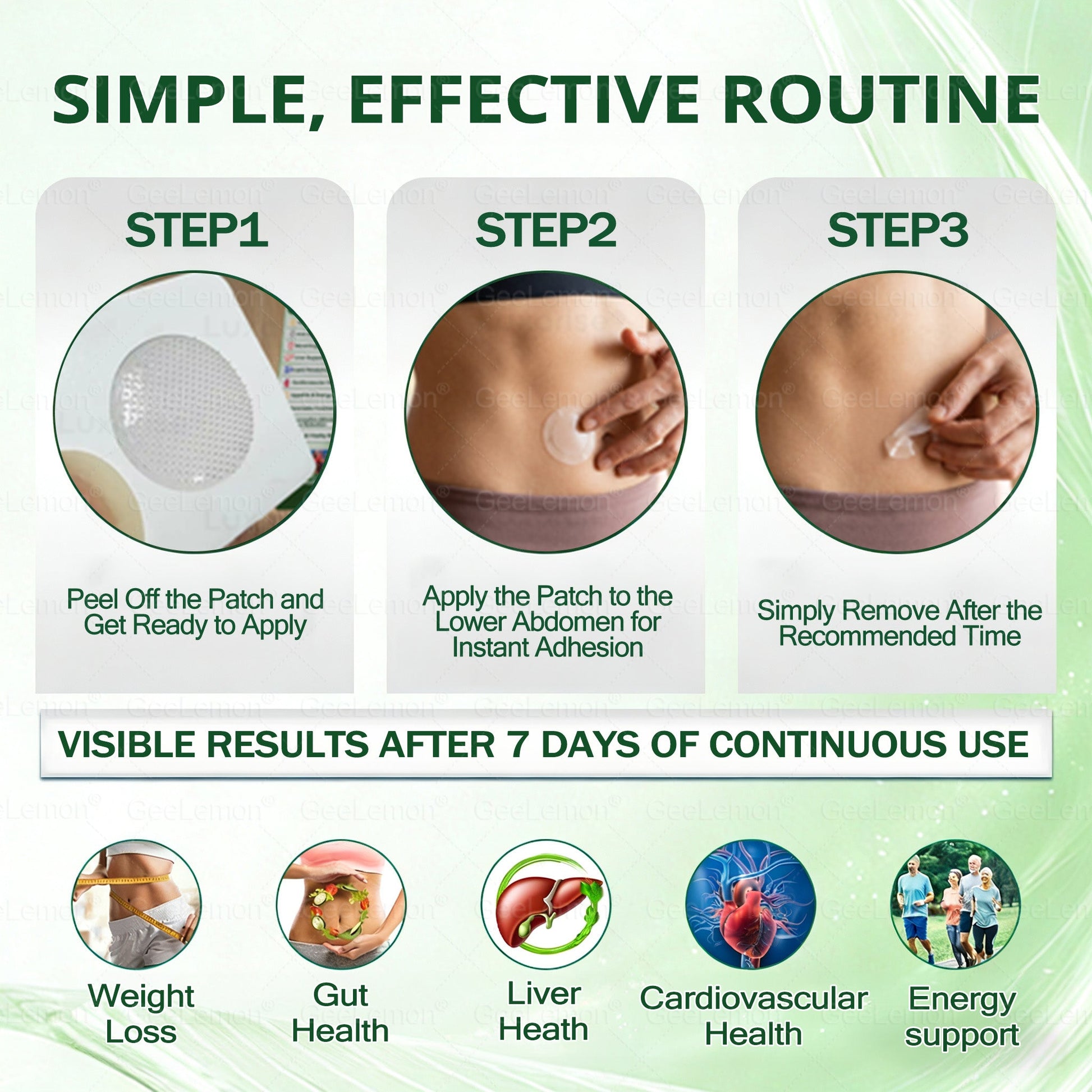 Geelemon NMN Berberine AMPK Advanced Nano Microneedle Patch