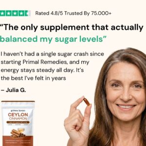Primal Remedies Ceylon Cinnamon 7200mg equivalent with MCT Oil