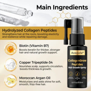 Acezozla® CollagenGrow Peptides Hair Growth Spray