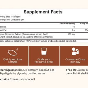 Primal Remedies Ceylon Cinnamon 7200mg equivalent with MCT Oil