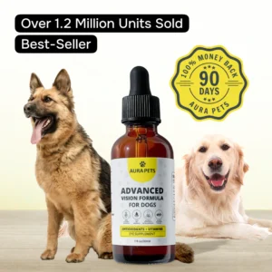 AURAPETS Helps Dogs Stop Eye Scratching & Naturally Reduce Cloudiness, Watering & Swelling