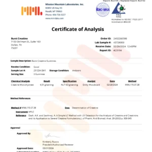 Burst Creatine Gummies Strawberry Fruit Punch