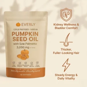 Everly Pumpkin Seed Oil Softgels – Naturally Strengthens Kidney Health and Bladder Comfort from Within