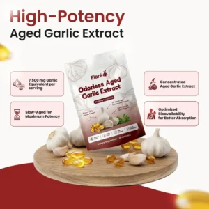 Elare Aged Garlic Extract - 7500mg Odorless Softgels
