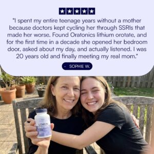 Oratonics Mood, Stress & Anxiety Balance Capsules | 10mg Lithium Orotate