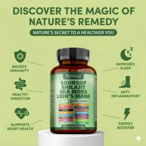 Rovexa Soursop Shilajit Sea Moss Lion’s Mane 24-in-1 Supplement
