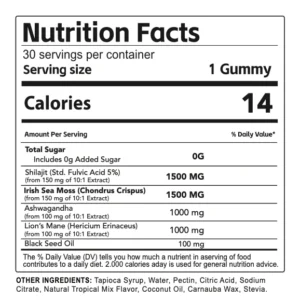 Xara Shilajit 5-in-1 Alpha Wellness Gummies