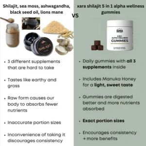Xara Shilajit 5-in-1 Alpha Wellness Gummies