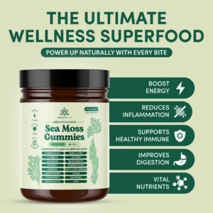 Natural Rems Sea Moss Gummies 6000MG 16-in-1 Dietary Supplement