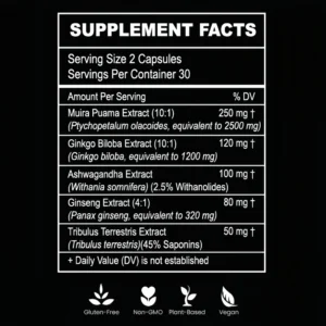 POTENCY WOOD Male Vitality Formula