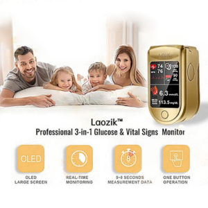 LaozikTM Professional 12in1 Glucose & Vital Signs Monitor