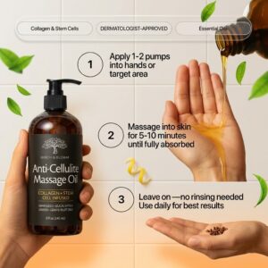 Birch & Bloom Anti-Cellulite Massage Oil Collagen + Stem Cell Infused