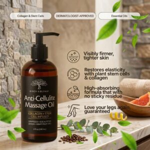 Birch & Bloom Anti-Cellulite Massage Oil Collagen + Stem Cell Infused
