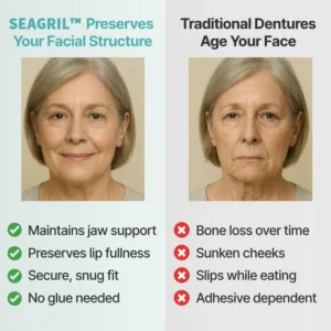 SEAGRIL™ Custom-Fit Full Functional Dentures Make you more confident-Made in the USA