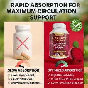 Vitalivv Beetroot Capsules Blood Pressure & Circulation Support