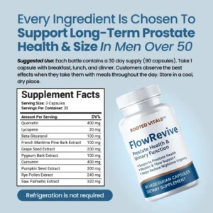 Rooted Vitals FlowRevive Complete Prostate Support