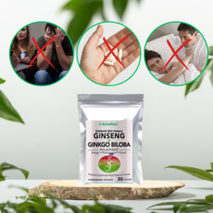 Amelina™ KOREAN RED PANAX GINSENG + GINKGO BILOBA Transdermal Patches 30 Patches