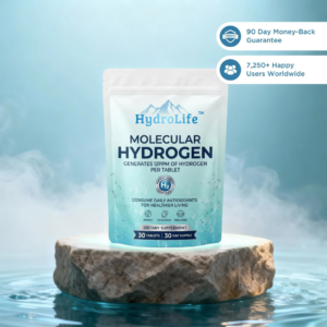 HydroLife™ MOLECULAR HYDROGEN Generates 12PPM of Hydrogen Per Tablet 30 Tablets