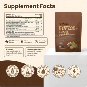 Aviora Wormwood Black Walnut Cloves 18-in-1 Premium Complex