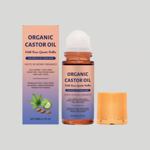 Organic Castor Oil with Rose Quartz Roller