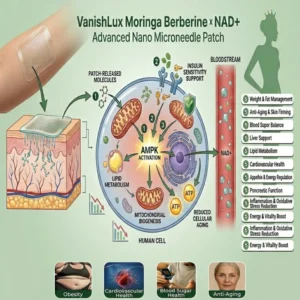 VanishLux Moringa Berberine X NAD+ Nano Microneedle Patch