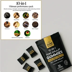 XARA SHILAJIT 10-IN-1 Pure Shilajit Gummies Himalayan