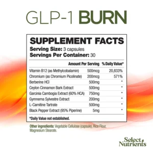 Select Nutrients GLP-1 BURN Expert Formulated Ultra Strength