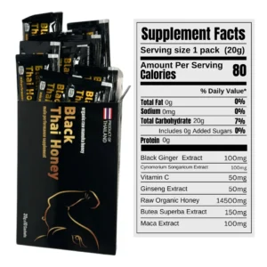 Black Thai Honey Male Performance Supplement Organic Raw Manuka Honey