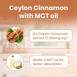 Resia Ceylon Cinnamon 7200mg Equivalent with MCT Oil