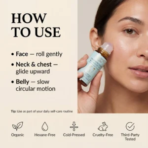 Holistic Glow Frankincense Castor Oil Rose Quartz Roller