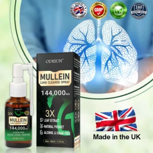 ODEIUN® 3X Concentrated Mullein Lung Cleanse Spray — Advanced Respiratory Detox & Clear Breathing