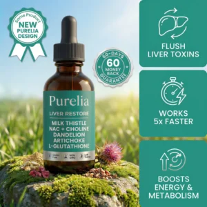 Purelia Liver Restore Milk Thistle NAC Choline Dandelion