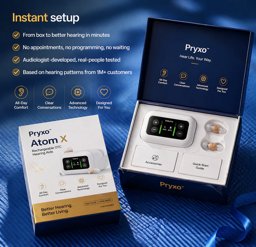 Pryxo™ Atom X Smart Hearing Aids