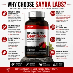 Sayra Labs Nitric Oxide Max Beet Root with Nitrates